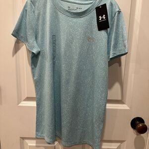 Under Armour medium baby blue with speckles shirt athletic
